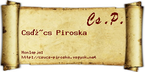 Csúcs Piroska névjegykártya