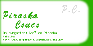 piroska csucs business card